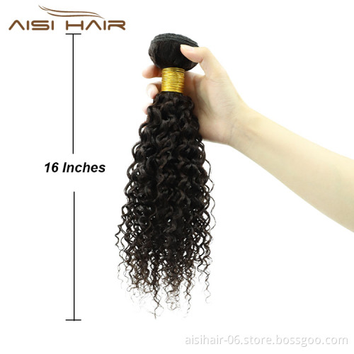 Aisi Hair New Design Best Quality Wholesale Vendor Natural Black Water Wave 100%  Brazilian Human Hair Weave Bundles